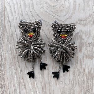 Black Cat Halloween Earrings